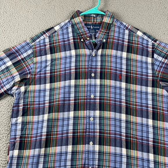 VTG Raph Lauren Blake Button Down Shirt Men's L Plaid Preppy Smart Causal - Picture 3 of 9